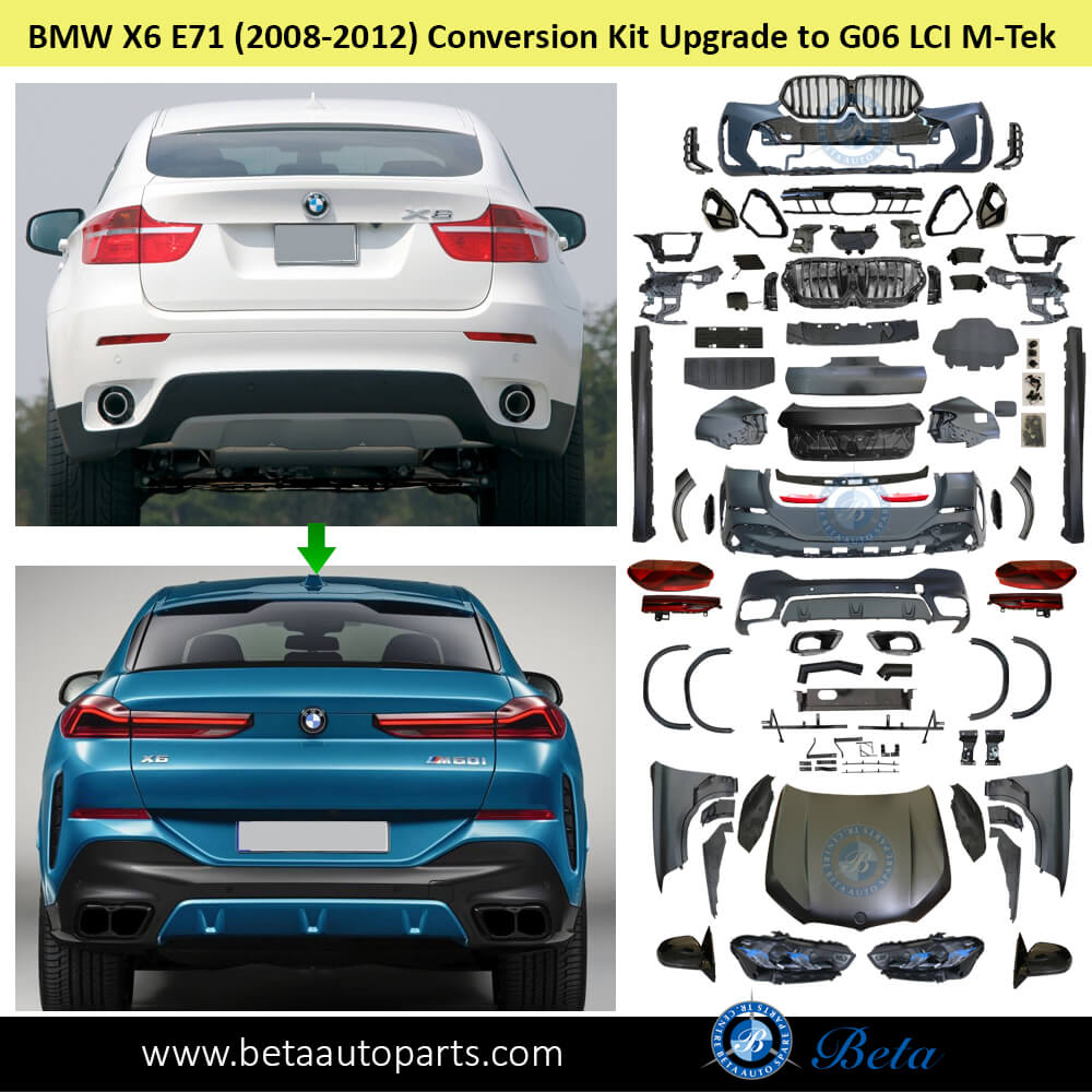 BMW X6 E71 (2008-2012), Body Kit Conversion Upgrade to G06 LCI M-Tek Look, China BMW X6 E71 (2008-2012), Body Kit Conversion Upgrade to G06 LCI M-Tek Look, China